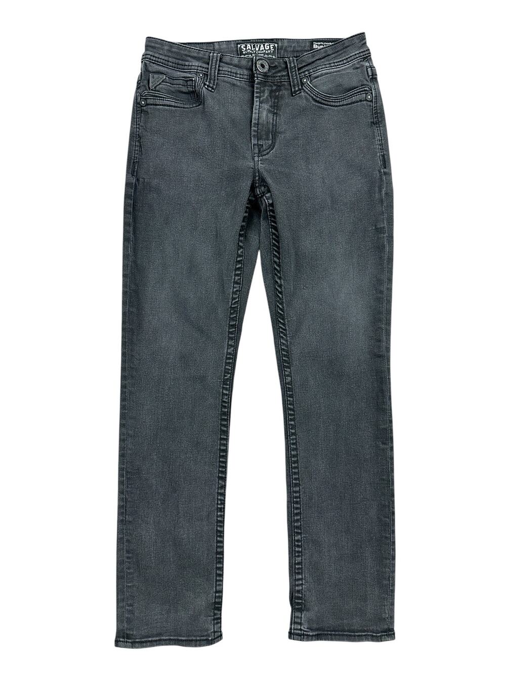 Salvage Supply Co Regular Fit Mayhem Straight Jeans Black - 30x32